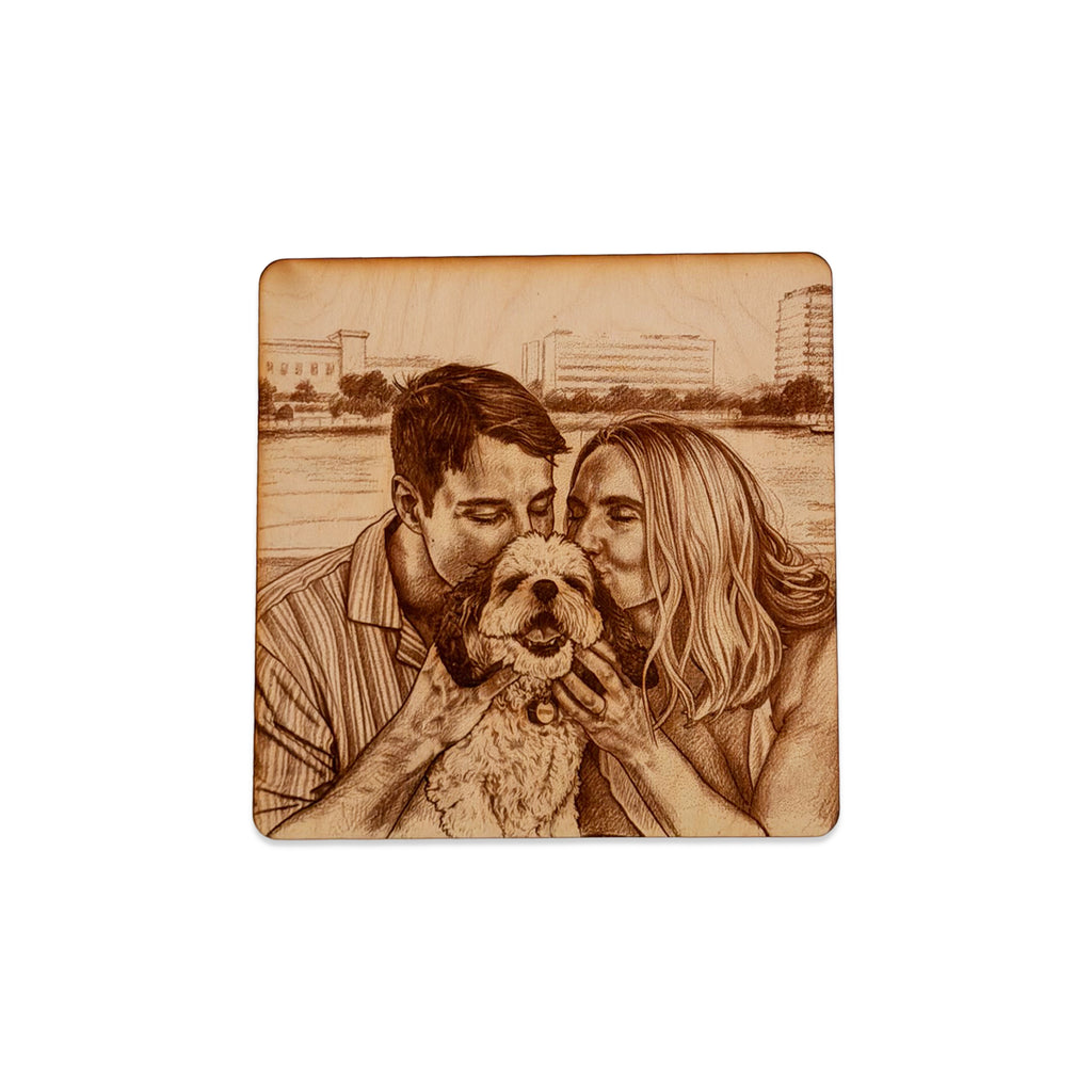 Custom Wood Photo Laser Art