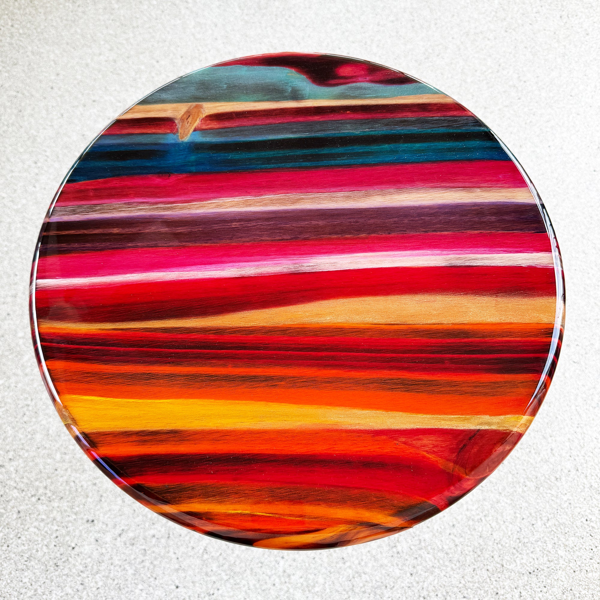 Prismatic Tide | Handcrafted Accent Table