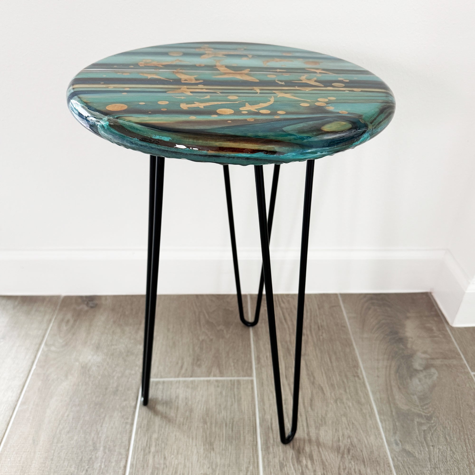Shark Encounter | Handcrafted Accent Table